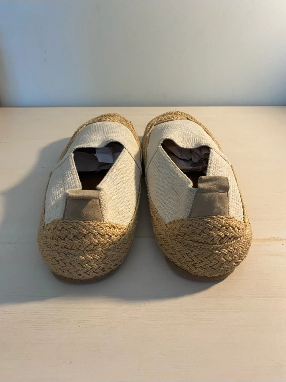 *Made in Italy* Italigente Men's Casual Canvas Slip-On Espadrilles in Natural